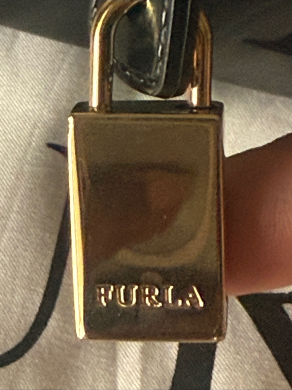 Furla Leopard-Print Dome Satchel with Black Trim and Pom-Authentic!! - Picture 4 of 11